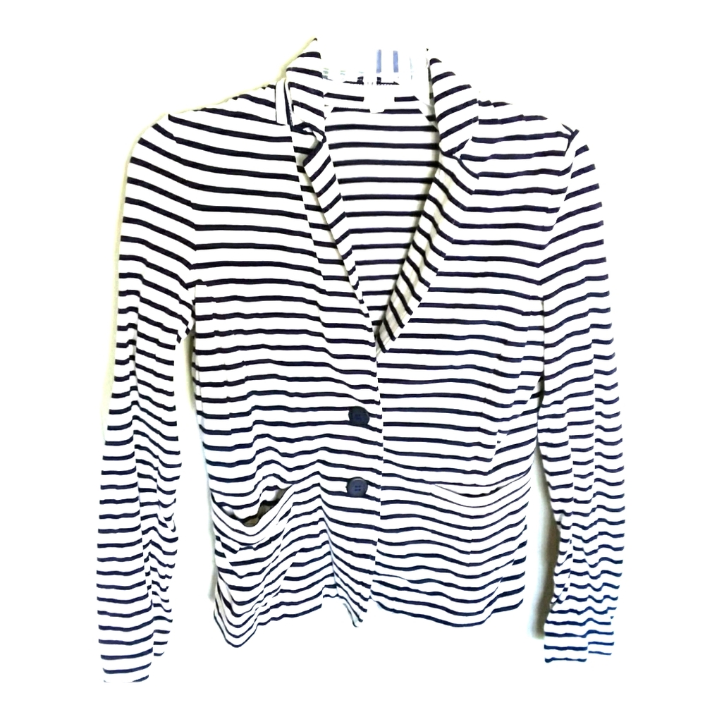 J CREW nautical print substantial cotton pockets